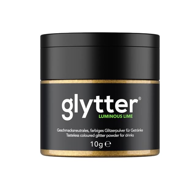 Detalle de Glytter Glitzerpulver Neongrün 100 Getränke 🍹