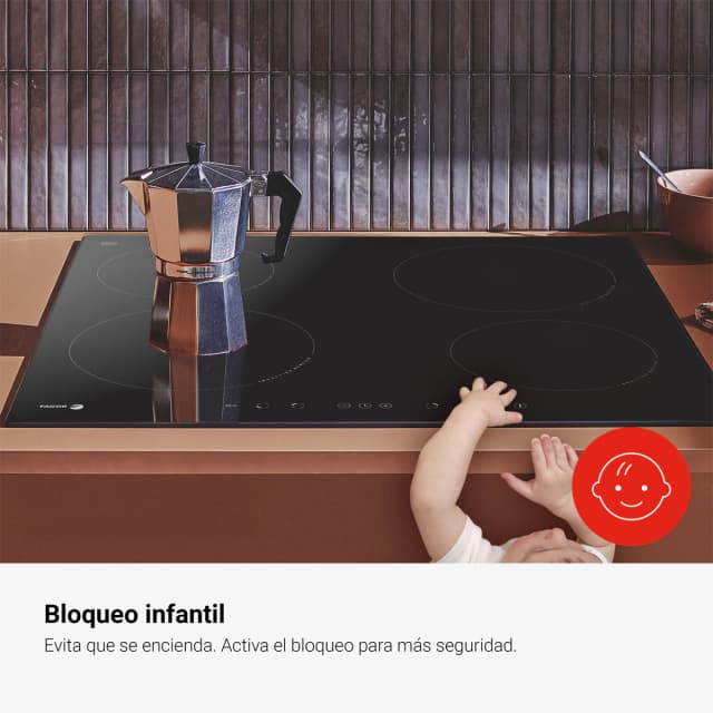 Detalle 1 de Fagor 3IF-40AC placa de inducción 4 zonas