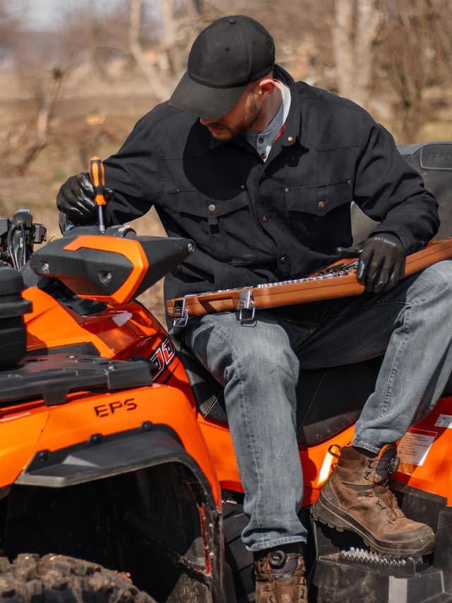 Detalle 2 de Mr.Stream Herren karierte Flanellfutter Jacke als Hemdjacke im Western-/Cowboy-Stil