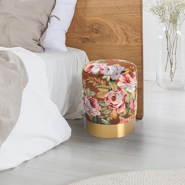 Thumbnail 1 de Baroni Home Pouf Contenitore Velluto 31x31x39 cm