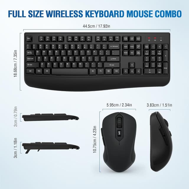 Thumbnail 5 de Wireless Keyboard and Mouse Combo 2.4GHz ⌨