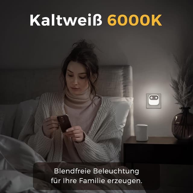 Detalle 2 de LOHAS-LED Nachtlicht Steckdose 2er-Set mit Sensor