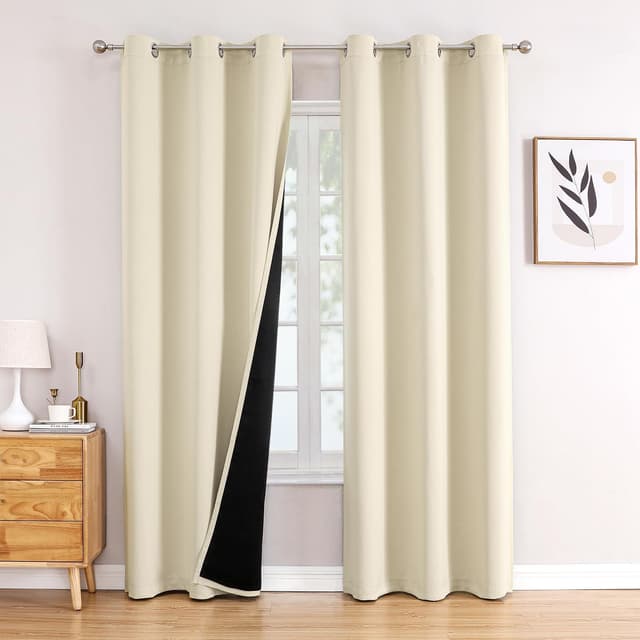 Detalle de ChrisDowa 84-inch Blackout Curtains 2-Pack 🪟