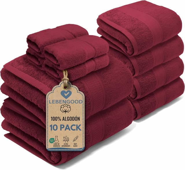 Thumbnail 6 de LEBENGOOD Juego de Toallas 550gsm Pack 10