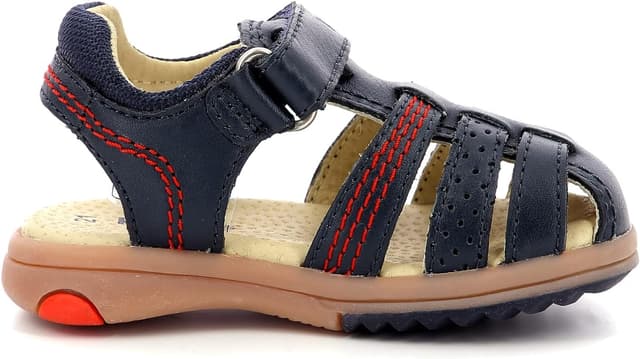 Detalle 2 de Kickers Platinium Sandales Garçon en cuir, confort et maintien par scratch