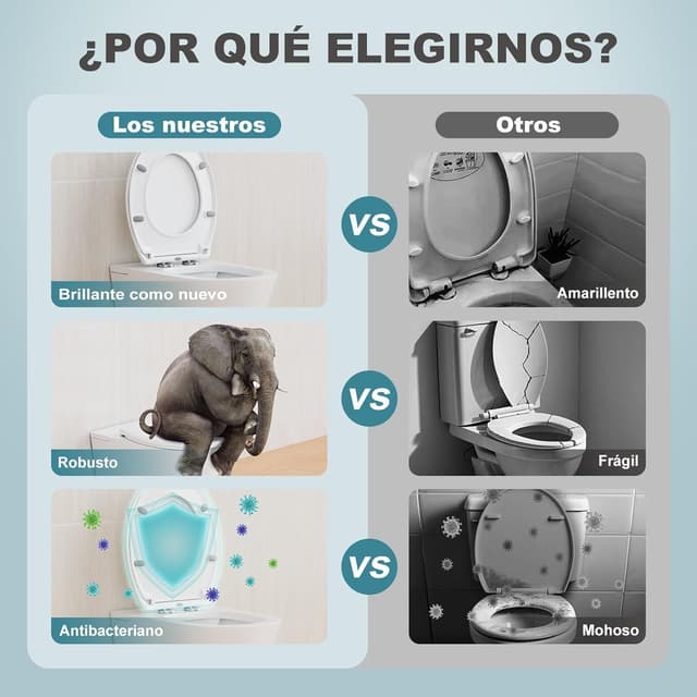 Thumbnail 5 de MEEJEE Tapa WC Universal Oval Blanca