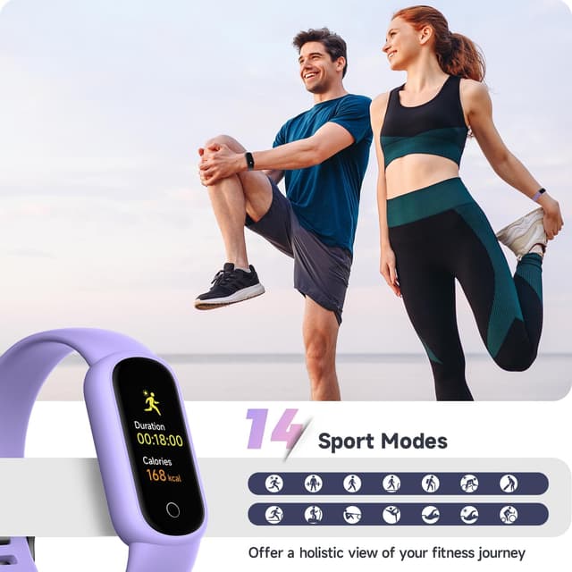 Thumbnail 5 de TOOBUR Fitness Tracker Watch 14 sports