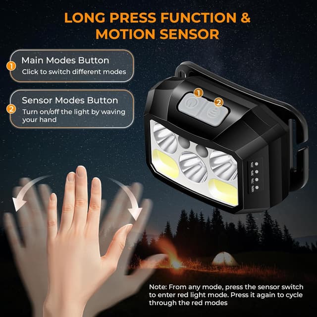 Thumbnail 1 de Diboniur Linterna Frontal LED Recargable 1200 mAh