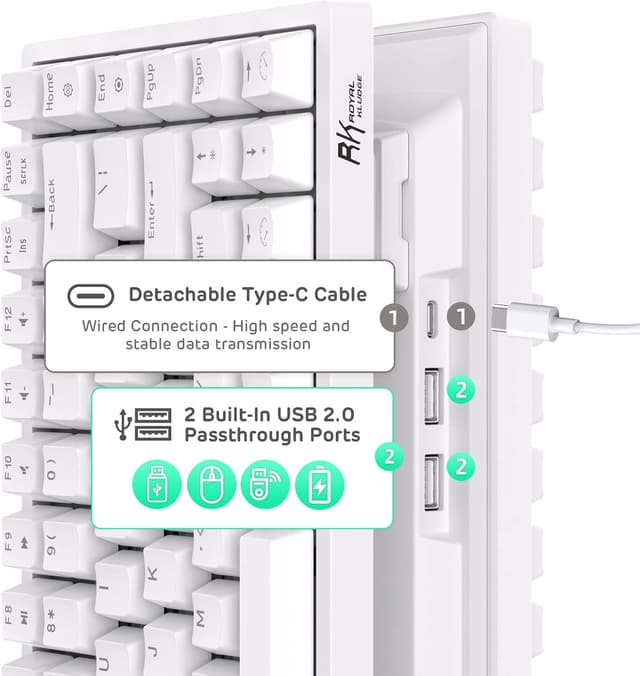 Thumbnail 5 de RK ROYAL KLUDGE RK84 Teclado mecánico inalámbrico con RGB