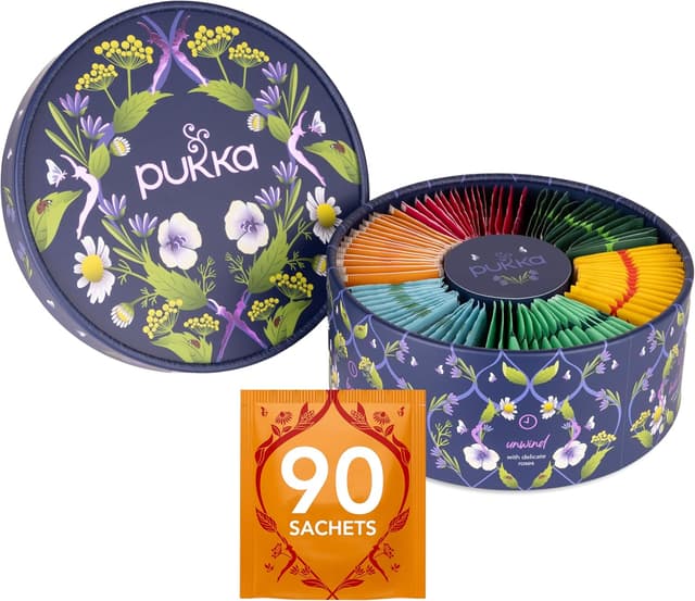 Detalle de Pukka Tisane Premium Selection Box Benessere dalla Mattina alla Sera, 6 gusti (90 filtri)