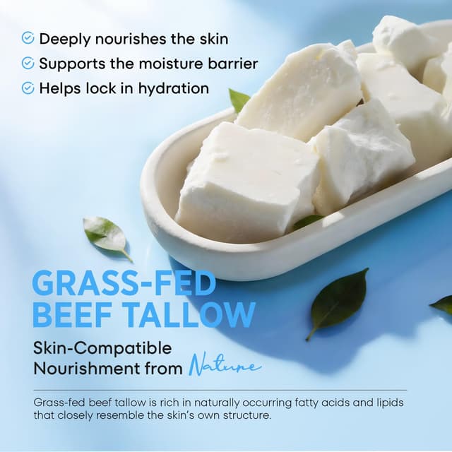 Detalle de RONKIE GHK-Cu Peptide Cream for Face with Blue Beef Tallow Moisturizer, Copper Peptides & Methylene Blue (2oz)