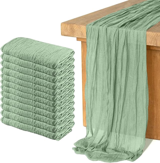 Imagen de 12 Pack Cheesecloth Table Runner 35 x 118 en OfertitasTOP