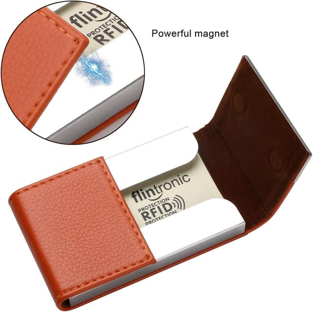 Thumbnail 1 de Flintronic Porta Carte in Acciaio Arancione