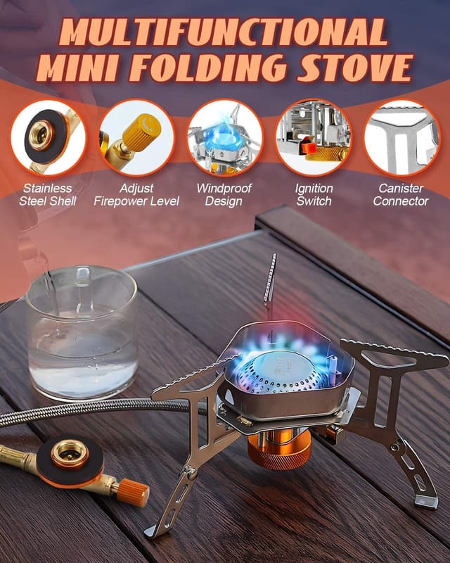 Thumbnail 2 de Portable Camping Gas Stove 3500W