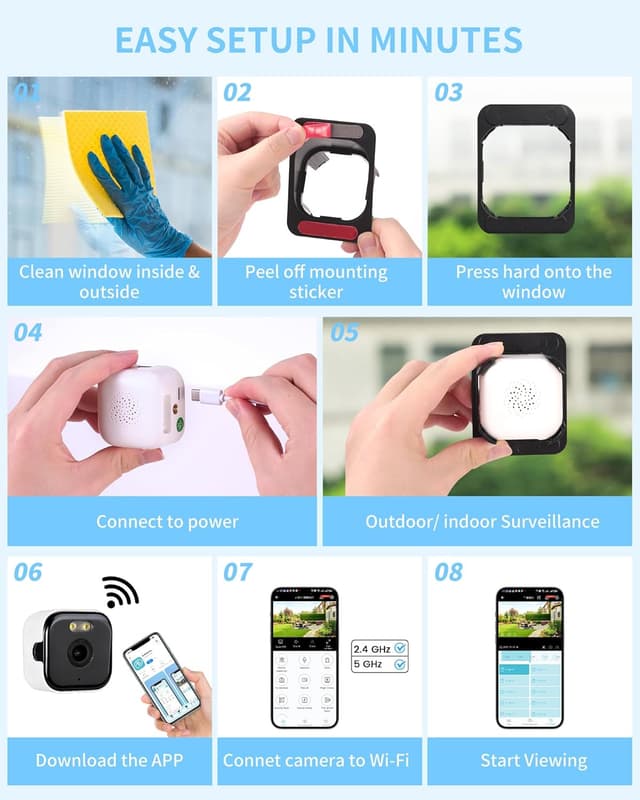 Thumbnail 6 de WeChip 3MP 2K Window Camera — indoor security