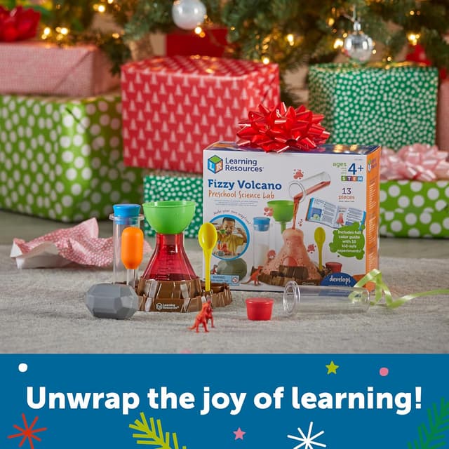 Detalle 2 de Learning Resources Fizzy Volcano 13-Piece Preschool Science Lab Kit (Ages 4+)