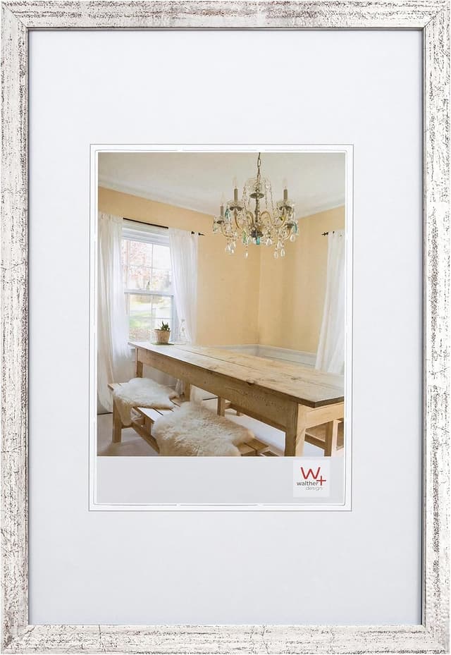 Thumbnail 6 de Walther Design Cadre photo blanc polaire 40 x 50 cm en bois Poivrons BP050V
