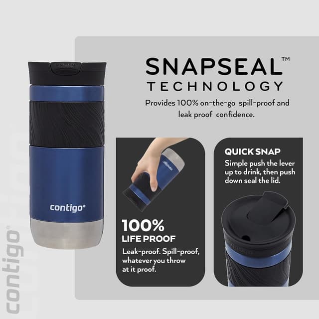 Detalle 2 de Contigo Byron 2.0: Vaso Térmico 470 ml ☕ Antiderrame