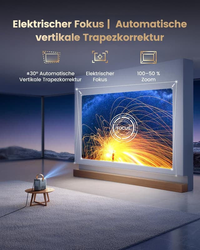 Detalle 2 de Mini Beamer 4K P61 PRO Full HD 1080P