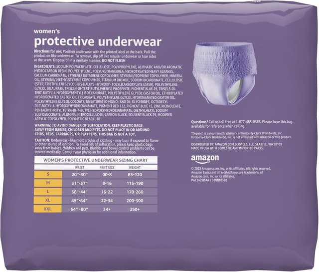 Thumbnail 1 de Amazon Basics Protective Women’s Underwear XL 48 pack 🩲