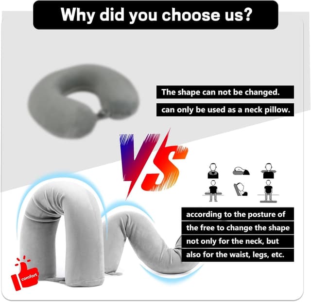 Detalle 2 de Twist memory foam travel pillow black