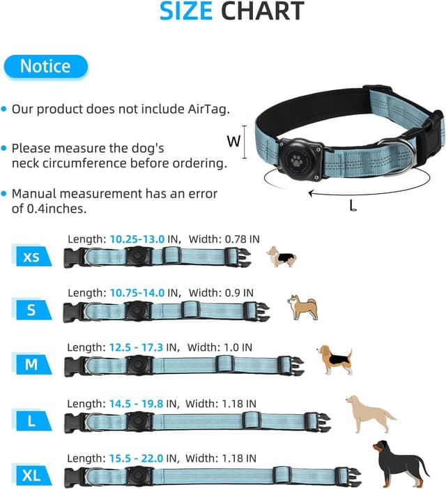 Detalle de Furrigo Upgraded AirTag Dog Collar L