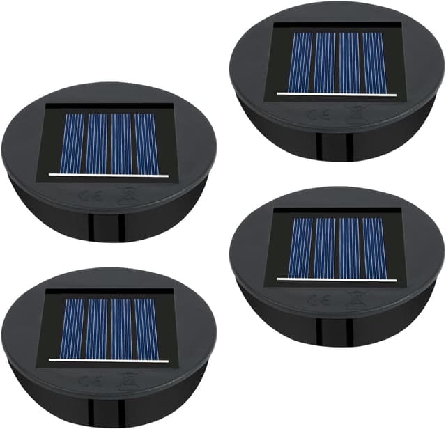 Detalle de Flintronic 4 PCS 3.15 inch (8cm) Solar Lantern Replacement Top LEDs (IP65, 600mAh) for Outdoor Lanterns