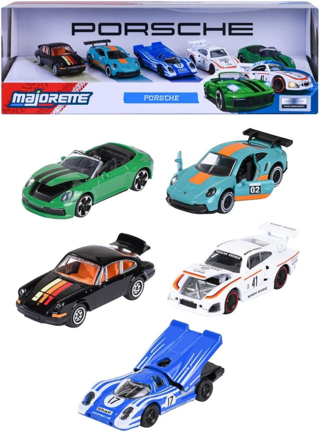 Imagen de Majorette Porsche 5 Pieces Giftpack 8502105002S06, set di 5 modellini in metallo die-cast en OfertitasTOP