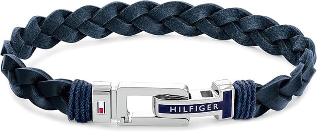 Imagen de Tommy Hilfiger 2790308 Pulsera de cuero trenzado azul ⌚ en OfertitasTOP