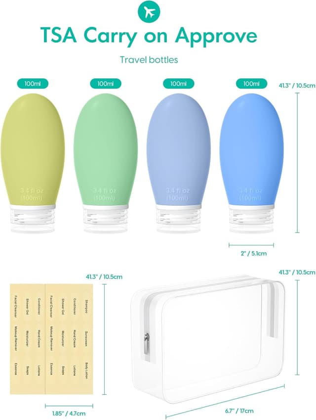 Detalle de Morfone travel bottles 100 ml, 4 pack