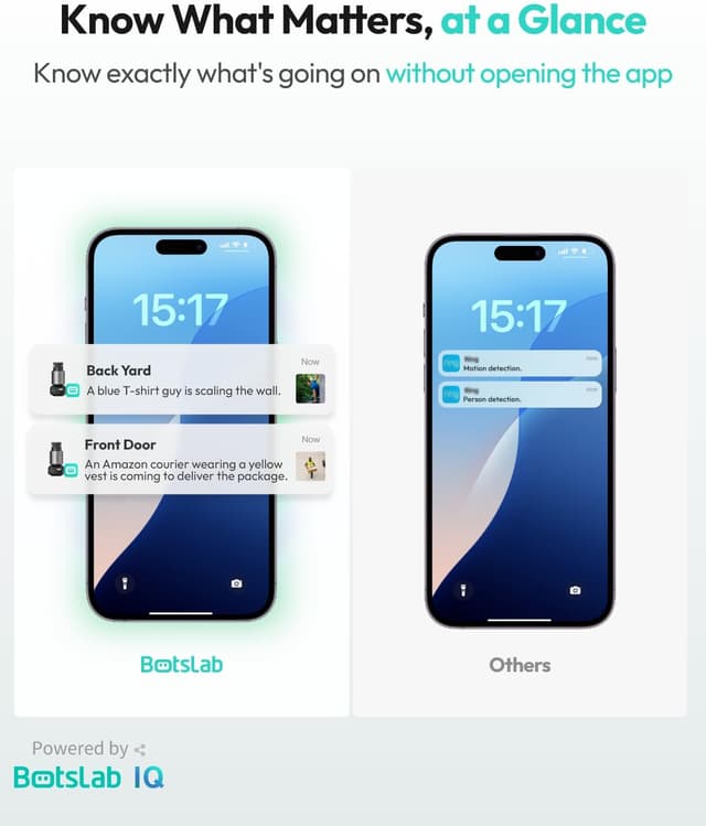 Thumbnail 6 de BOTSLAB 8MP Outdoor Wireless 4-Cam Kit with WiFi Base Station, 4K 360° PTZ Solar Camera (No Subscription)