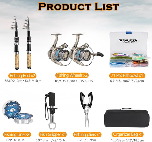 Detalle de THKFISH Angelruten-Set 2,1 m