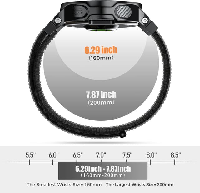 Detalle 1 de ANBEST cinturino Garmin Forerunner 735XT, nylon