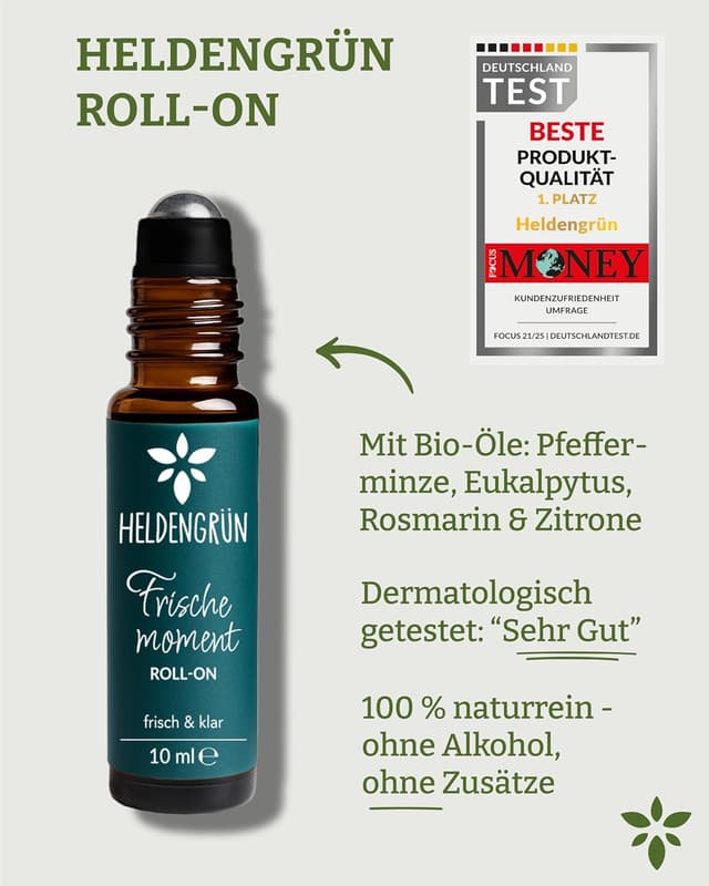 Thumbnail 6 de Heldengrün® BIO Roll-On „Frischemoment“ – Konzentration & Fokus mit Bio-Pfefferminze, Eukalyptus, Rosmarin und Zitrone