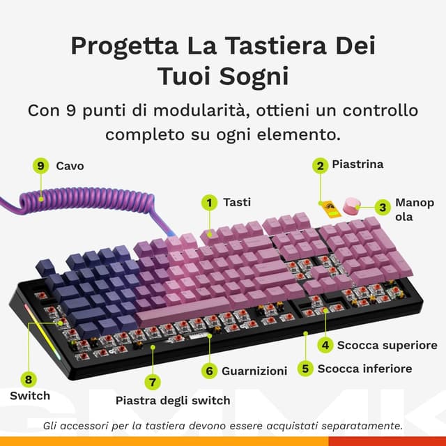 Thumbnail 5 de Glorious GMMK 3 HE tastiera meccanica 100% ⌨