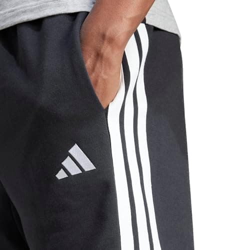 Detalle 2 de adidas Uomo Essential Three Stripes French Terry Short en negro/blanco (talla M)