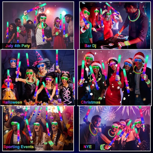 Thumbnail 3 de OLUPP Neon Party Supplies 150‑Piece Set