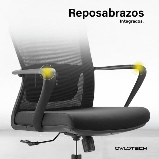 Detalle de Owlotech Ascend silla de escritorio negra