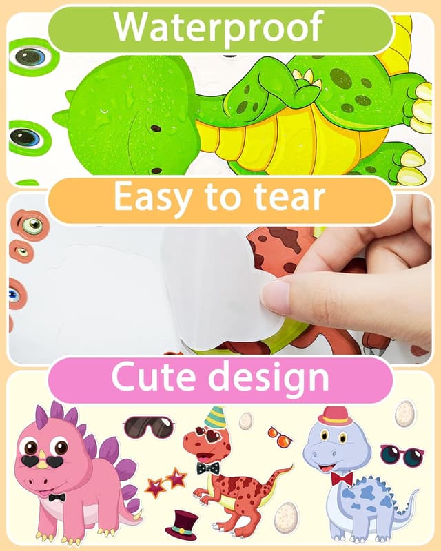 Thumbnail 4 de Make Your Own Dinosaur Sticker Sheets 24-Pack
