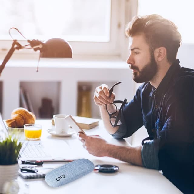 Thumbnail 6 de Brillenetui Box Leder Hardcase 16 x 6,5 cm