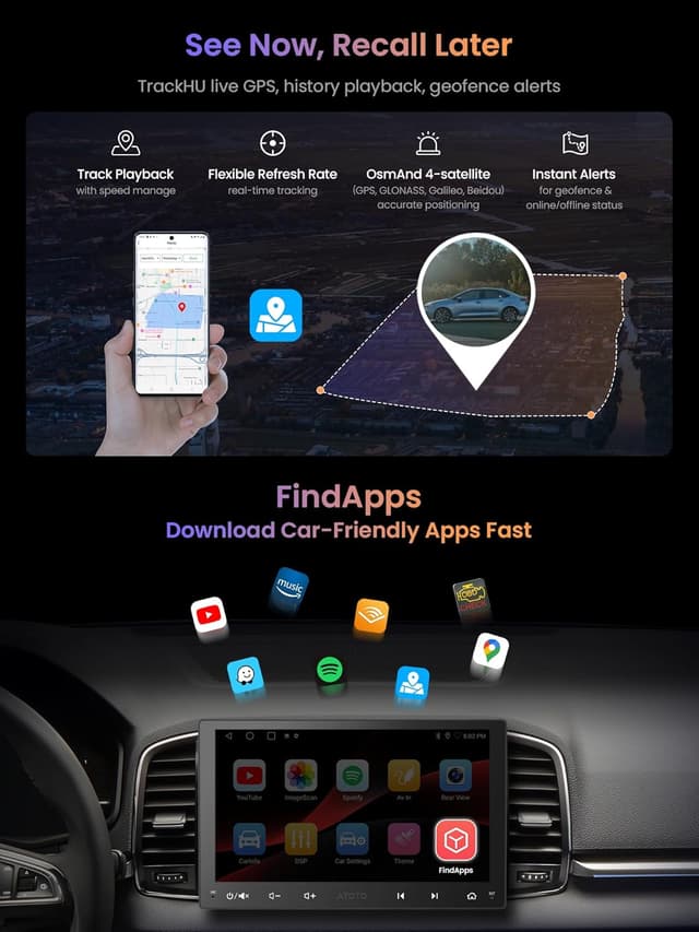 Thumbnail 2 de ATOTOZONE Android Autoradio 2 Din 9 Pouces