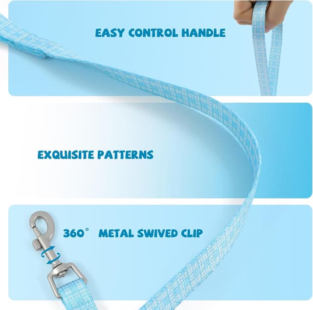 Detalle de COMSLE Pettorina per Cani Taglia Piccola XS blu chiaro con imbottitura morbida, traspirante e riflettente