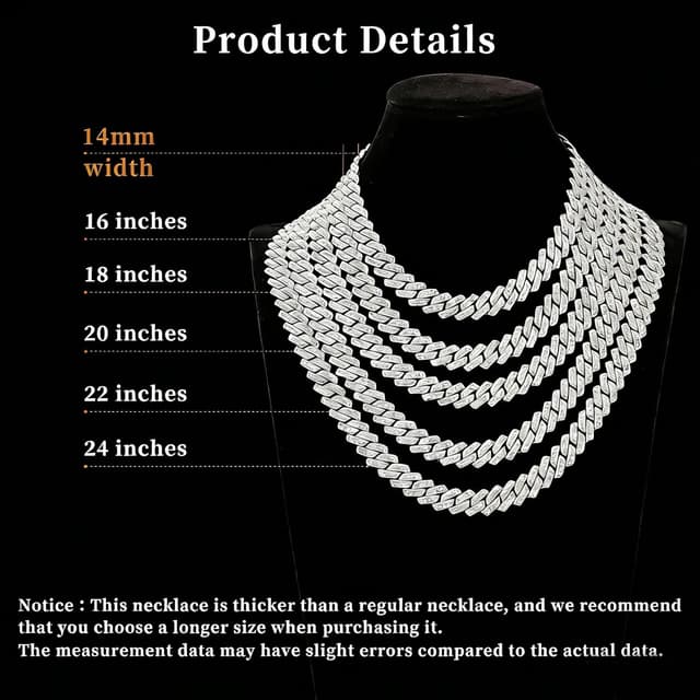 Detalle de Collana Hip Hop Esmoly in argento/oro iced out con catena cubana da 14 mm