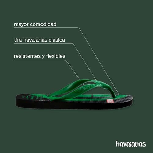 Detalle 2 de Havaianas Top Marvel Logomania Mini Me, Black/Patria Green