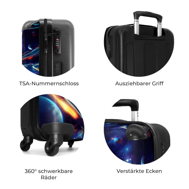 Thumbnail 6 de NoBoringSuitcases.com Kinder-Reisekoffer mit Roller 67 x 43 x 25 cm (72 l), Hartschale-ABS