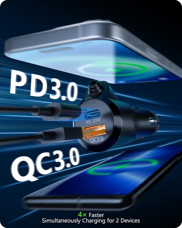 Thumbnail 3 de LENCENT Transmetteur FM Bluetooth 5,3 PD20W