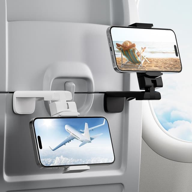 Thumbnail 6 de Klearlook Universal Flight Phone Holder (White) — Foldable, 360° Rotation, for 4.7–6.9 Inch Phones