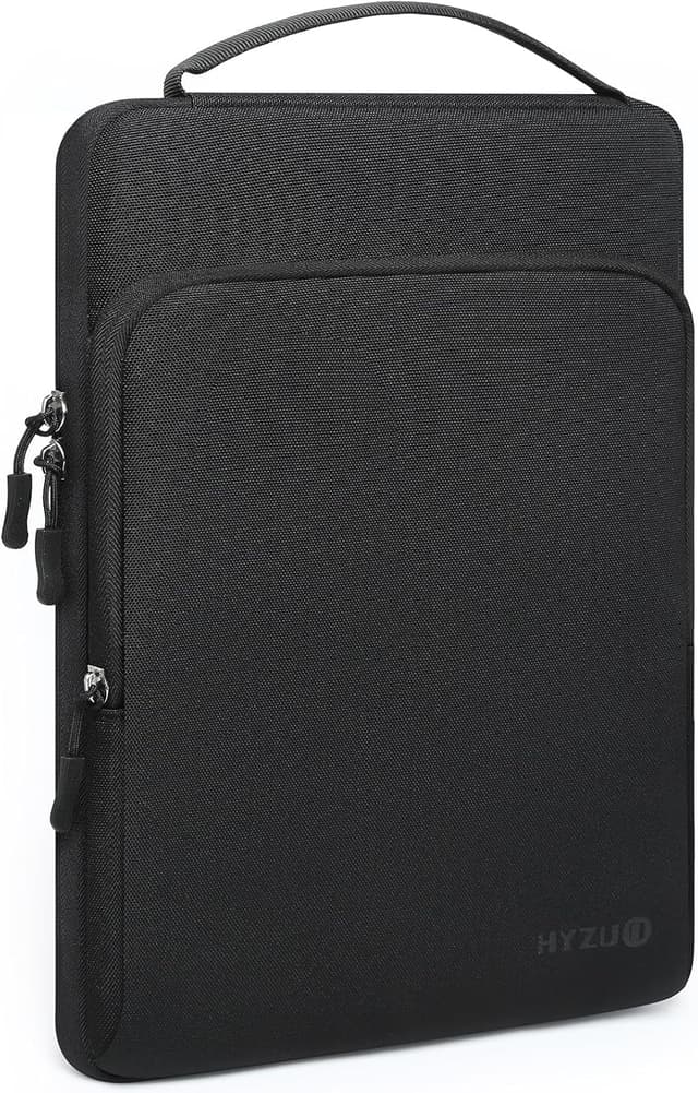 Detalle de HYZUO Laptoptasche für 13,3–14 Zoll – Hülle mit stoßfestem Schaum und Stauraum, schwarz