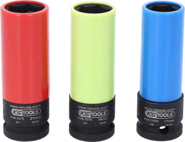 Thumbnail 6 de KS Tools 515.1070 1/2" Alu-Felgen Kraft-Stecknuss-Satz (3-teilig) für Radmontage und -demontage
