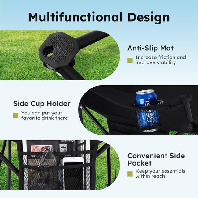 Thumbnail 6 de ALPHA CAMP Camping Chair 2 Pack 350 lb